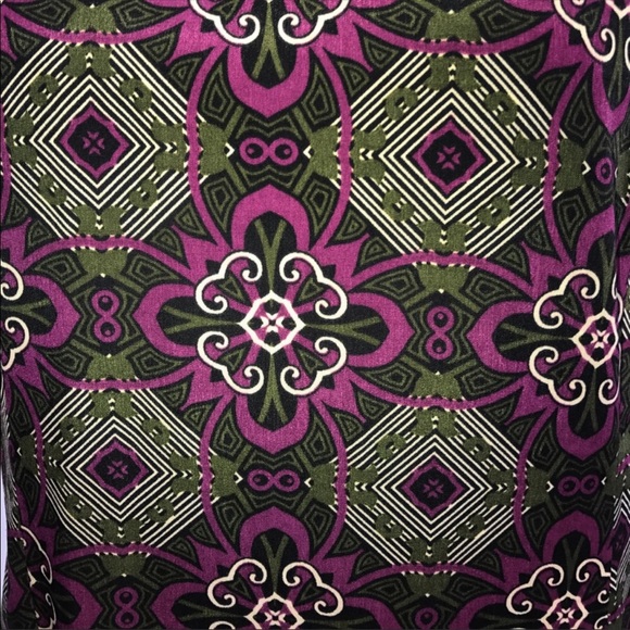 Danny & Nicole Purple and Green Sleeveless Dress - Picture 2 of 4